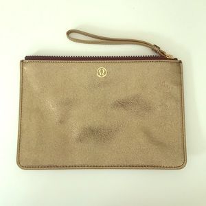 Gold lululemon wristlet